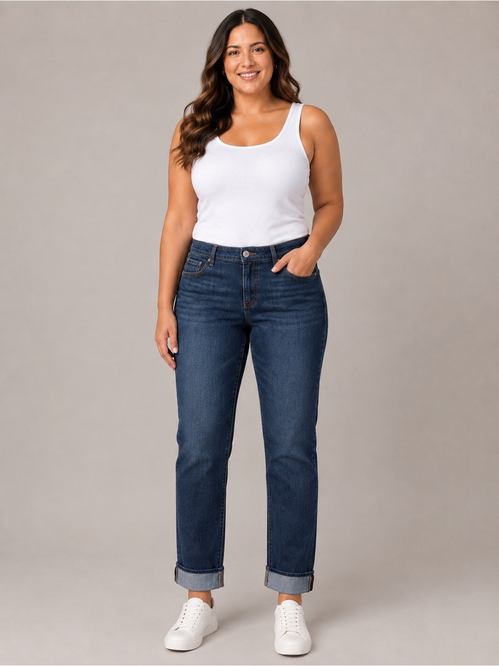 GAP Dark Blue Straight Cuff Jeans